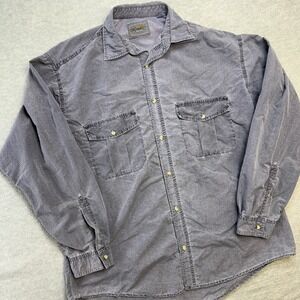 Vintage Gramicci Shirt Mens XL Blue Faded Nylon Vented Button Up Hiking Gorp USA